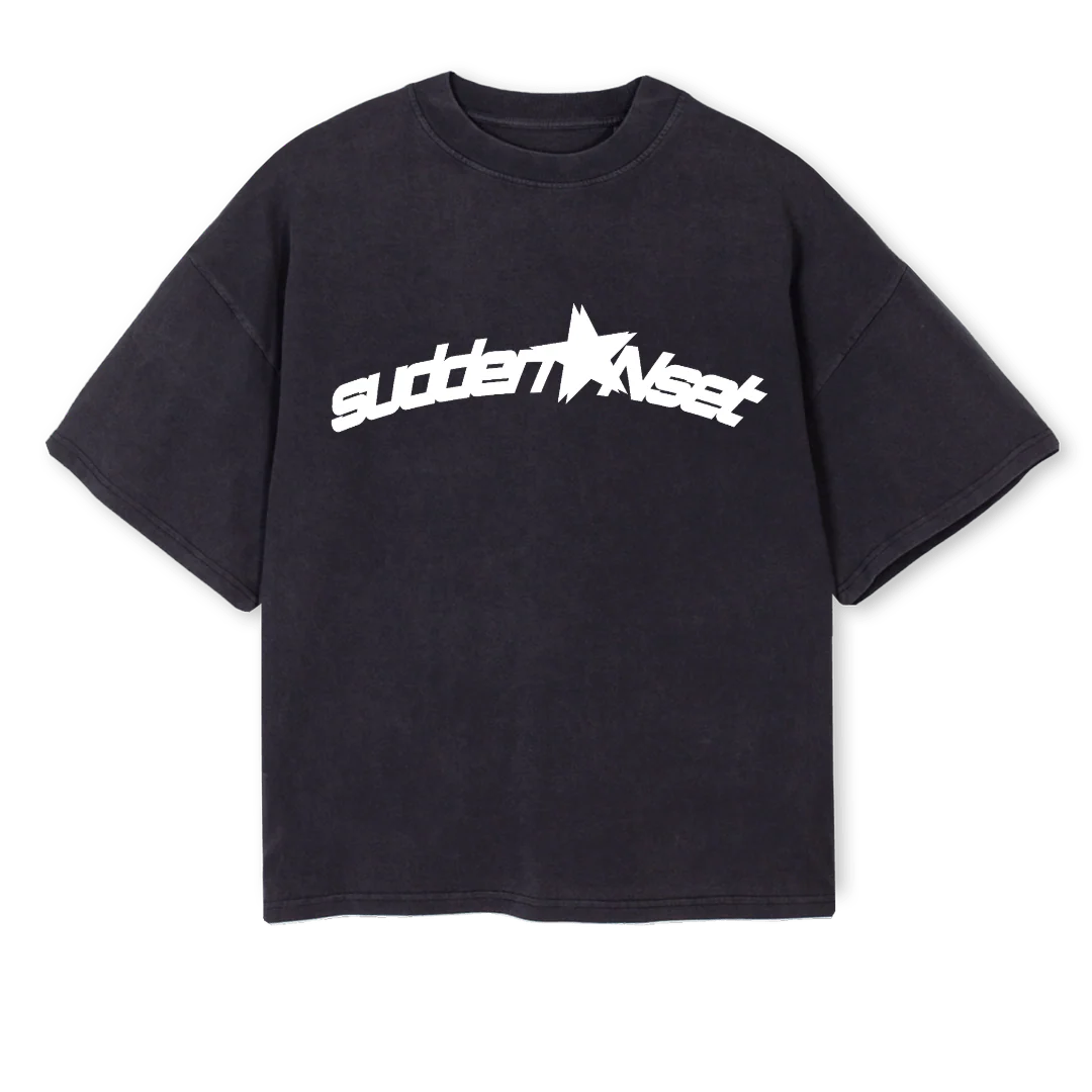 PRIMERD_2 Vintage Black Oversized Boxy Tee.