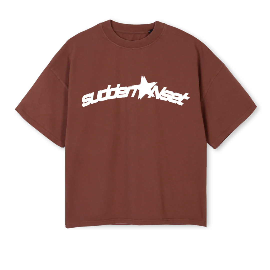 PRIMERD_2 Vintage Brown Oversized Boxy Tee.