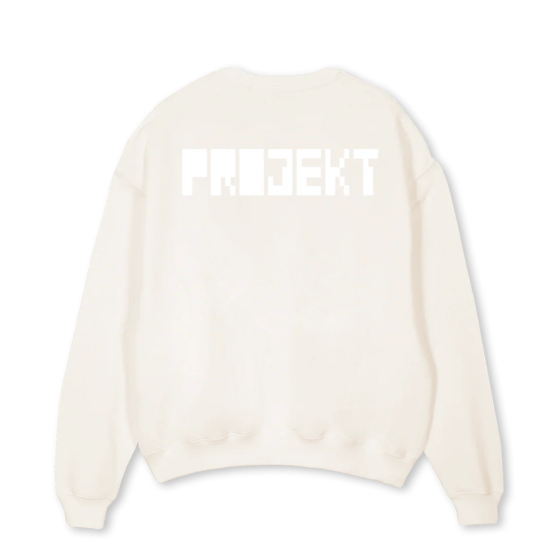 PROJEKT Vintage White Oversized Crewneck Sweater. - Image 2