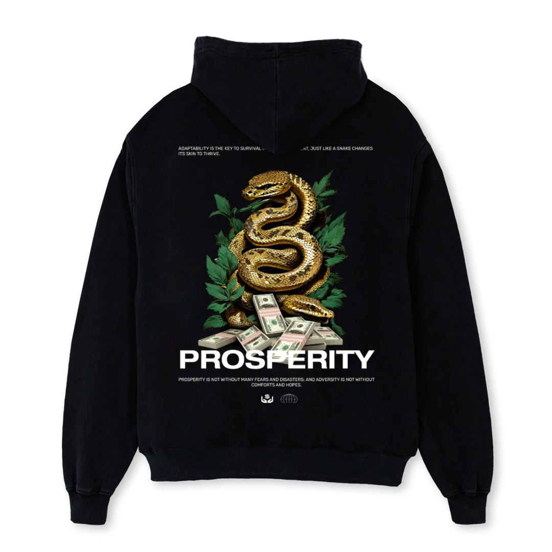 PROSPERITYHIGH Black Oversized Hoodie. - Image 2