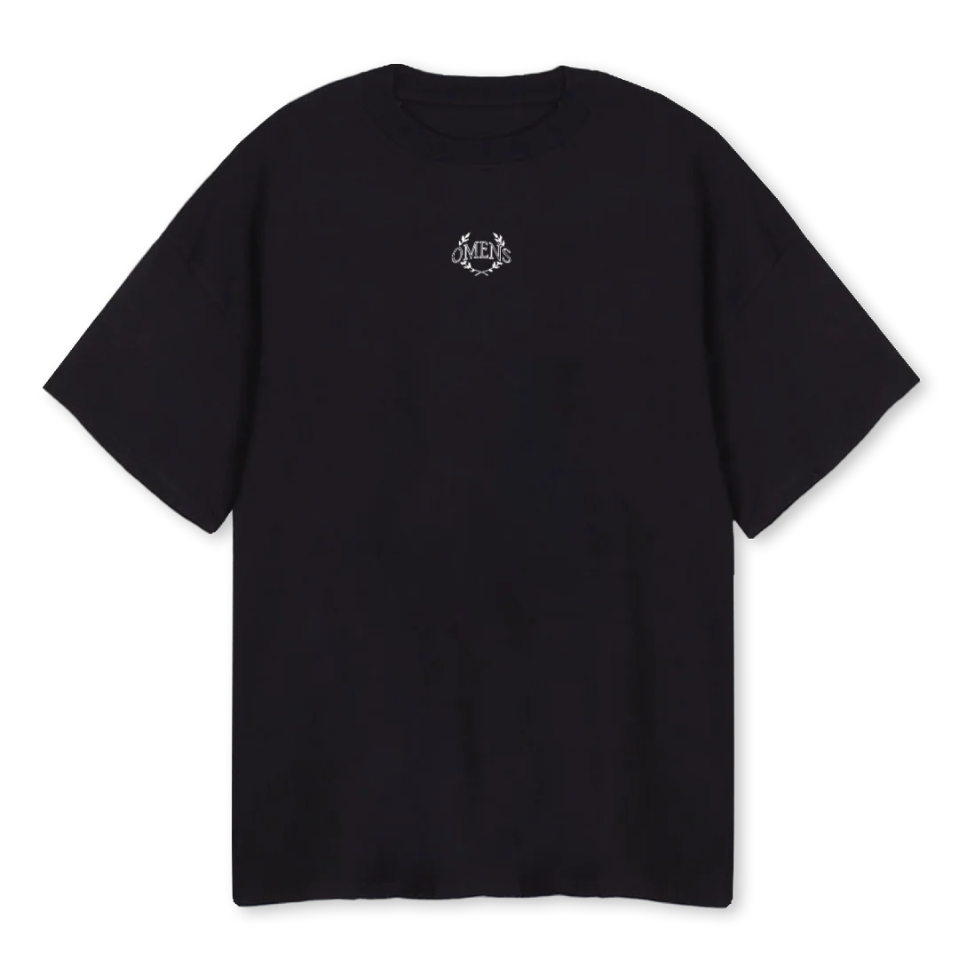 PROTO GREEK Black Oversized Tee.
