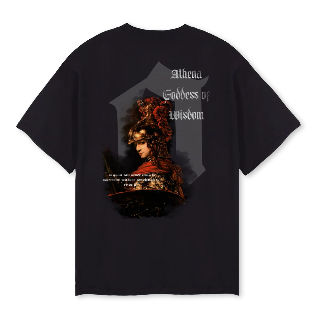 PROTO GREEK Black Oversized Tee. - Image 2
