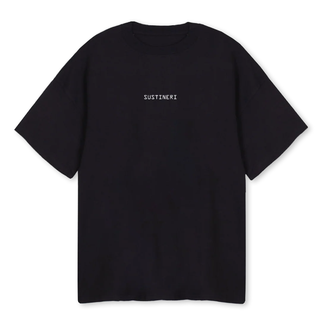 PROTOTYPE PRINT OST Black Oversized Tee.
