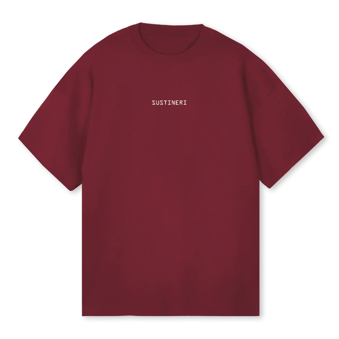 PROTOTYPE PRINT OST Burgundy Oversized Tee.