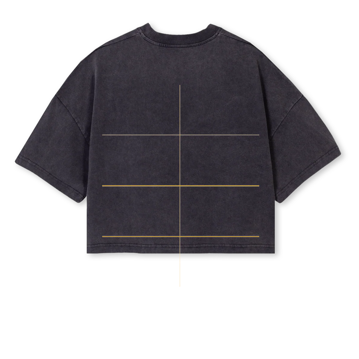 PROJECT Vintage Black Cropped Oversized Tee. - Image 2