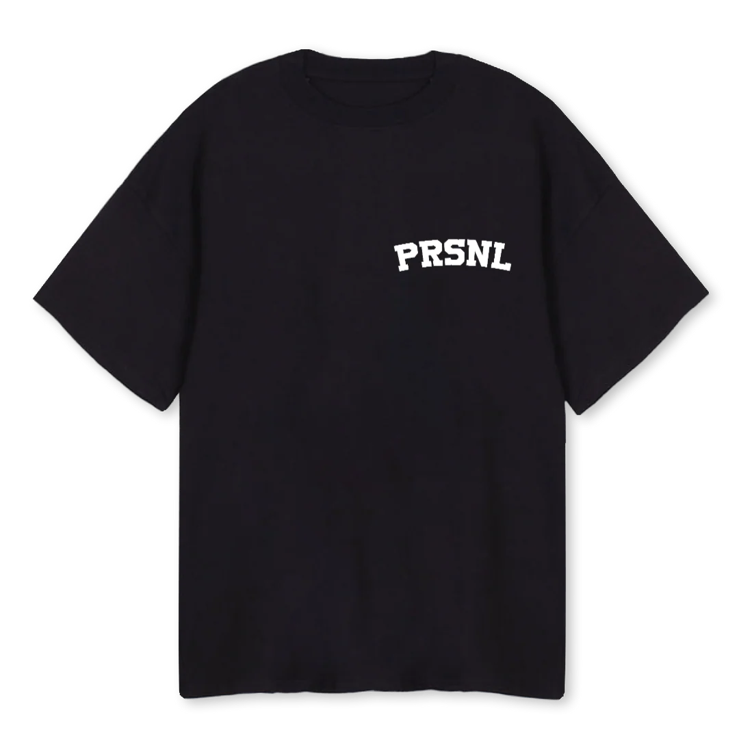 PRSNL CLOTHING BLCK Black Oversized Tee.