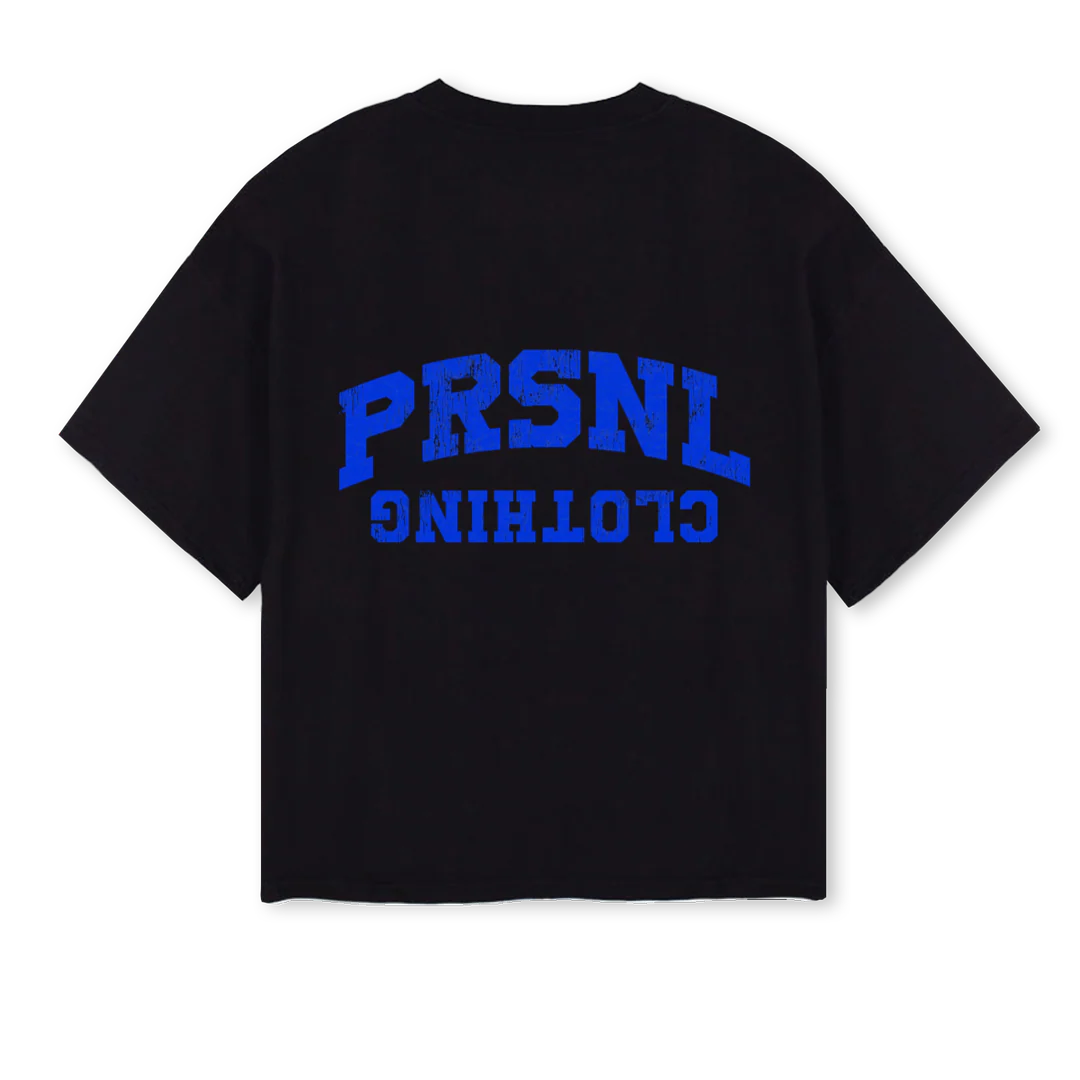 PRSNLLOGOSVART Black Oversized Boxy Tee. - Image 2