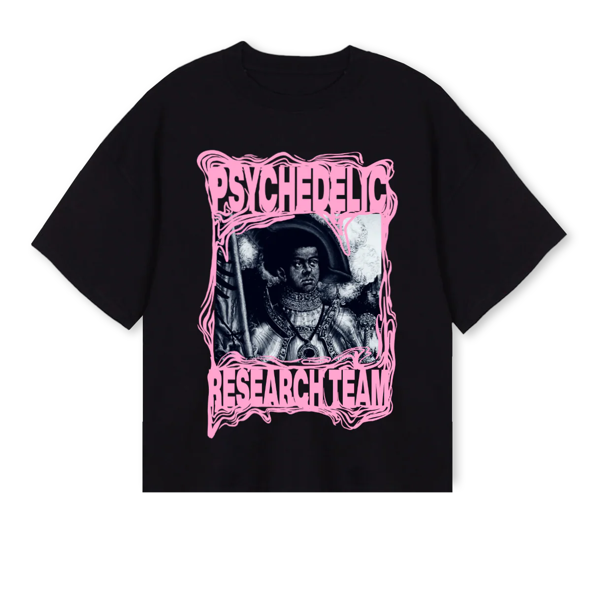 PRT Black Oversized Boxy Tee.