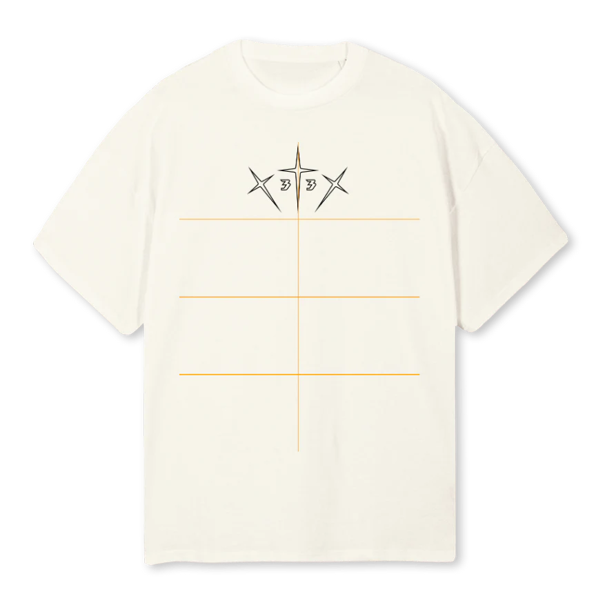 PSALM Cream Oversized Tee.