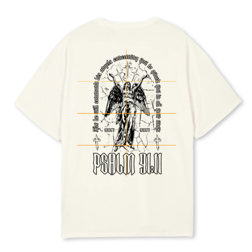 PSALM Cream Oversized Tee. - Image 2