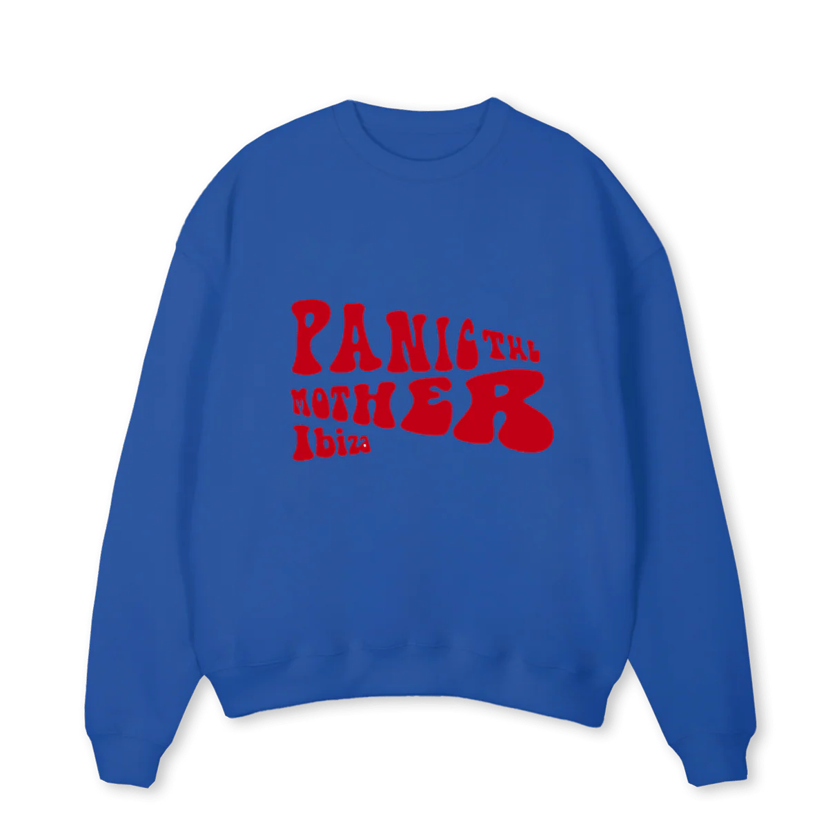 PTM IBIZA Cobalt Blue Oversized Crewneck Sweater.