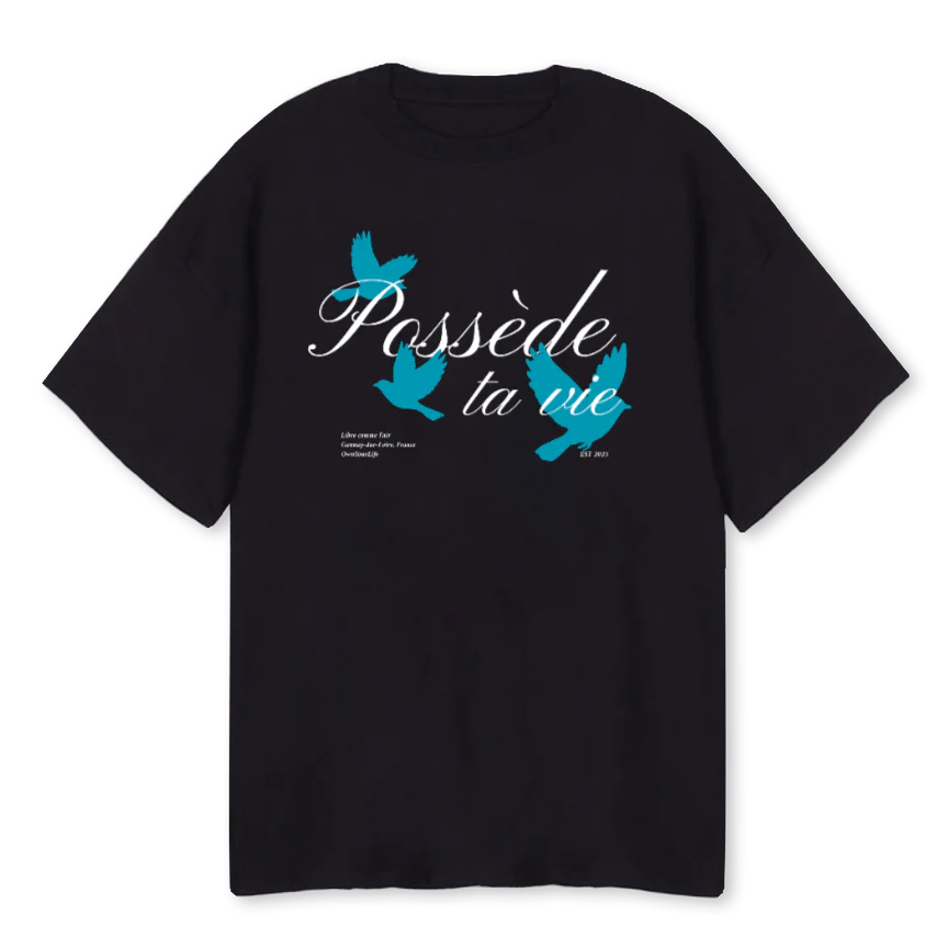 PTVONE Black Oversized Tee.