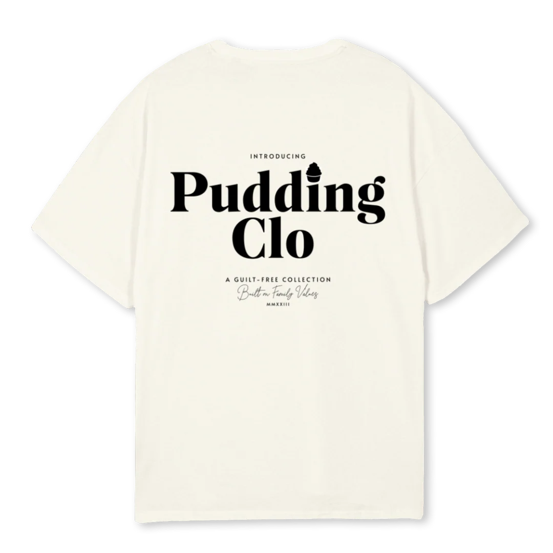 PUDDING Cream Oversized Tee. - Image 2