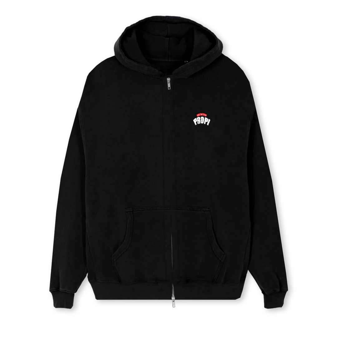 PULLI SKICRASH Black Regular Zipped Hoodie.