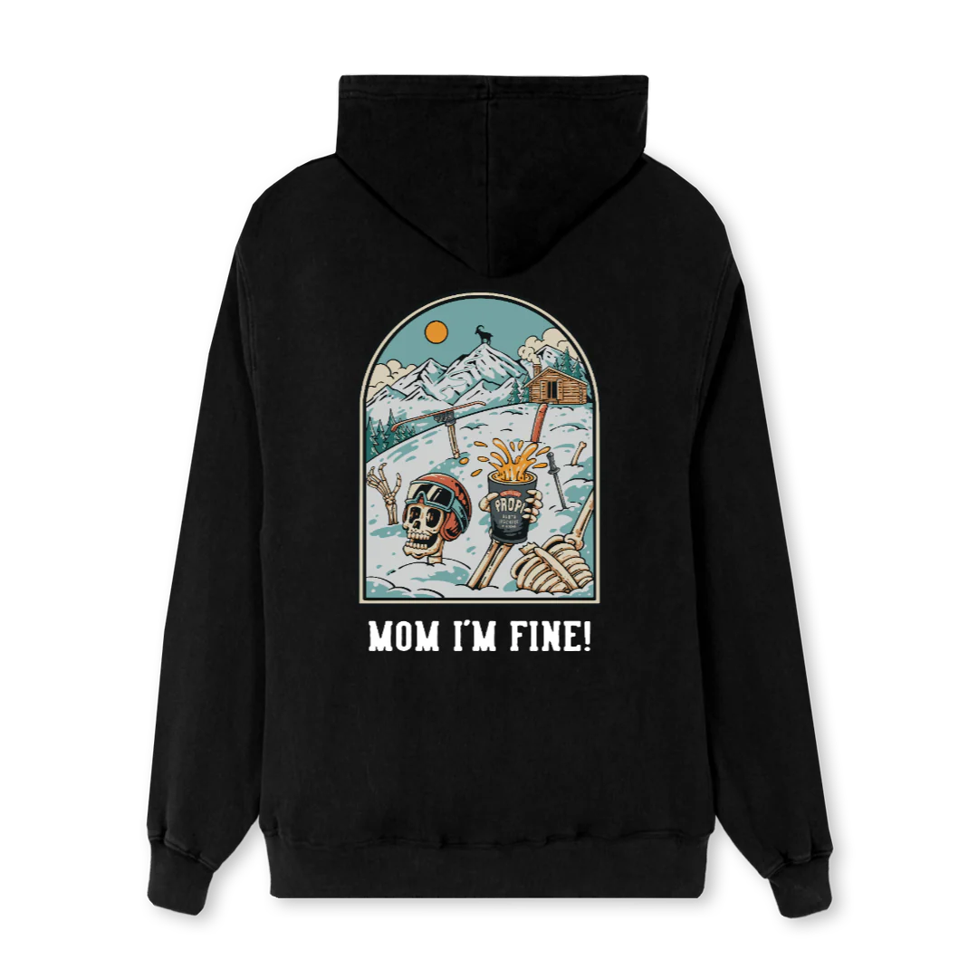 PULLI SKICRASH Black Regular Zipped Hoodie. - Image 2