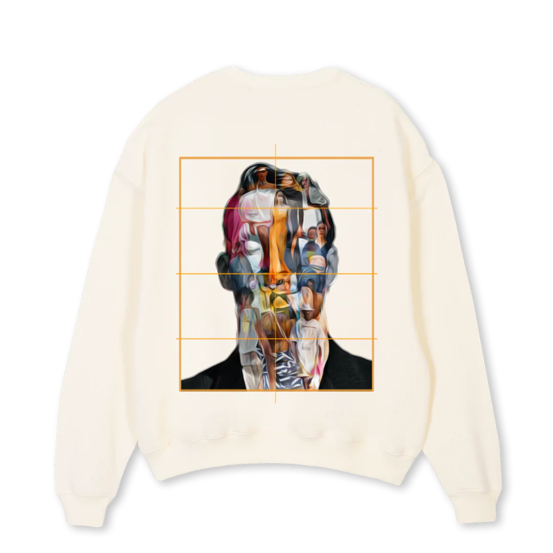 PULLJACQUEMUS Cream Oversized Crewneck Sweater. - Image 2