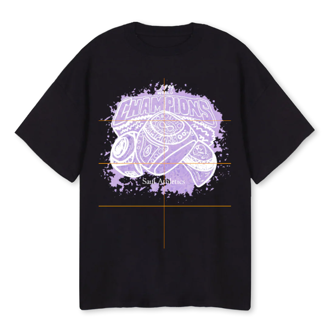 PURPLE FOR BLA Black Oversized Tee.
