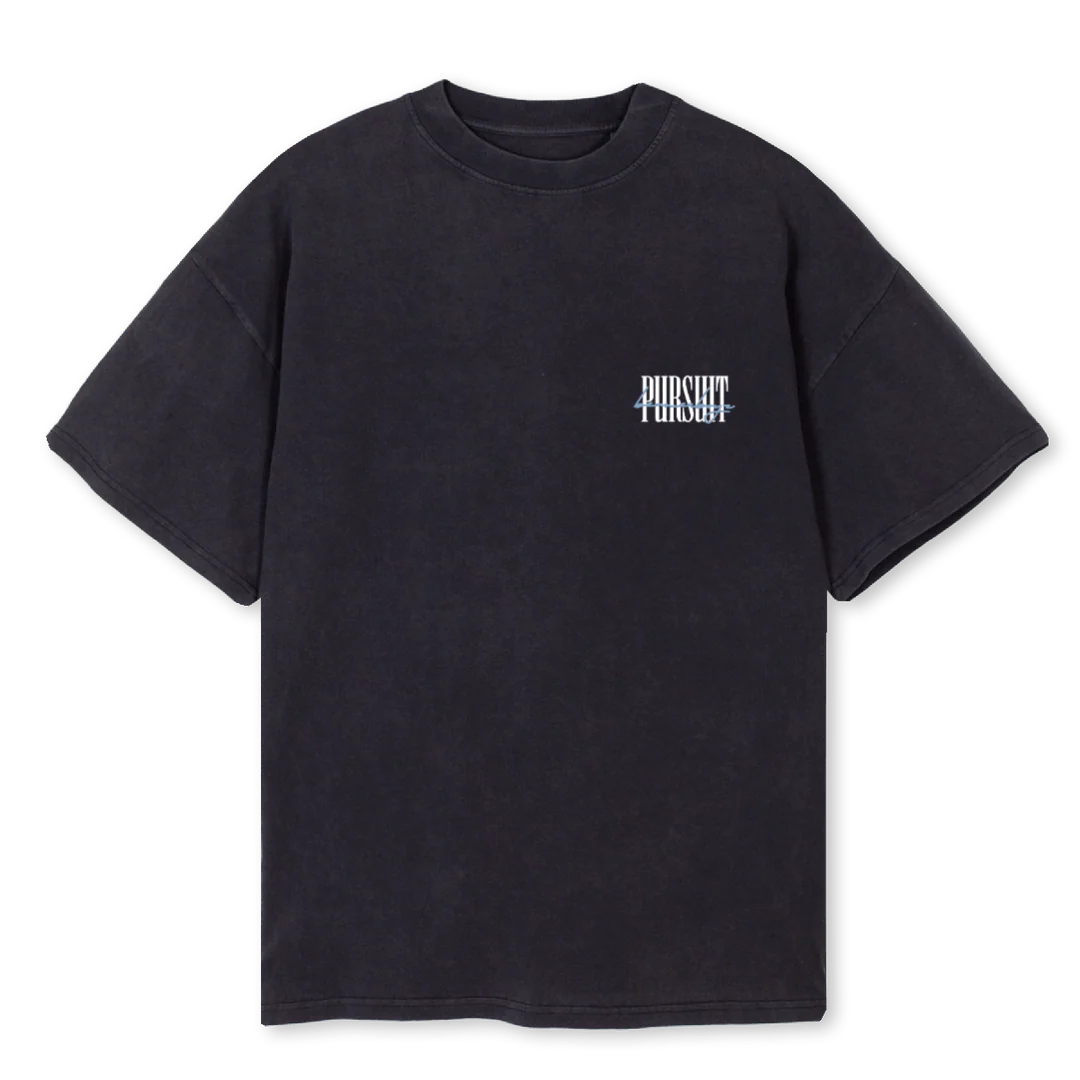 PURSUITBLACK  Vintage Black Oversized Tee.