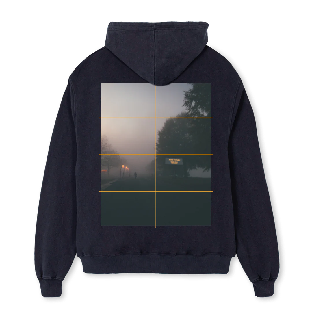 PUSHROAD Vintage Black Oversized Hoodie. - Image 2