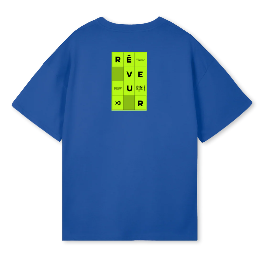 PUZZLE REVEUR Cobalt Blue Oversized Tee. - Image 2