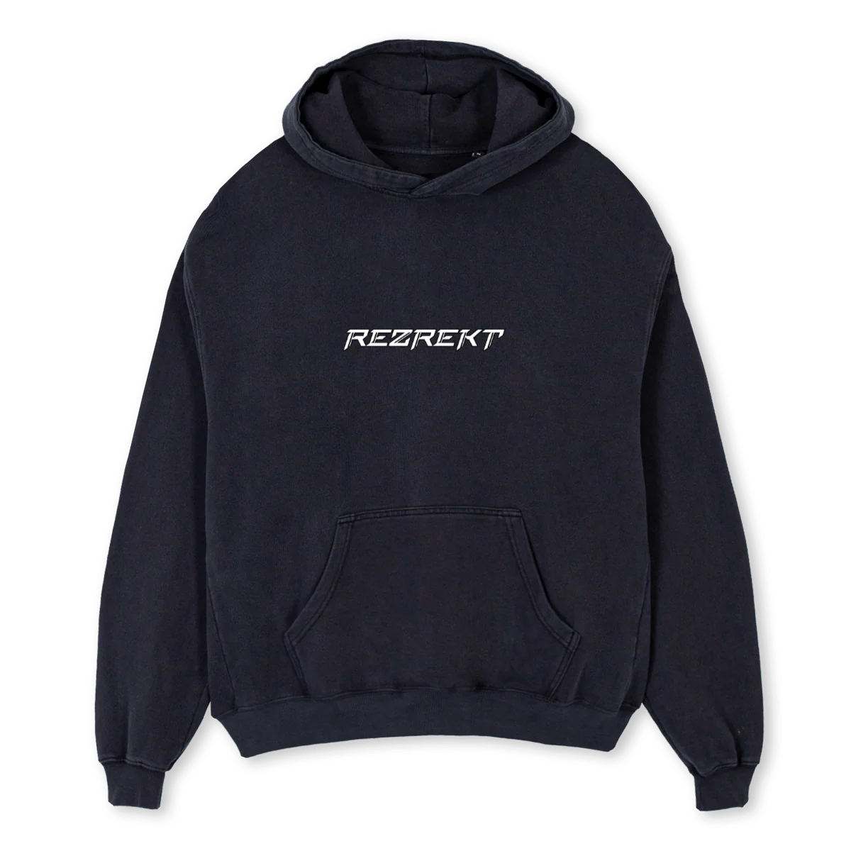 Q  Vintage Black Oversized Hoodie.