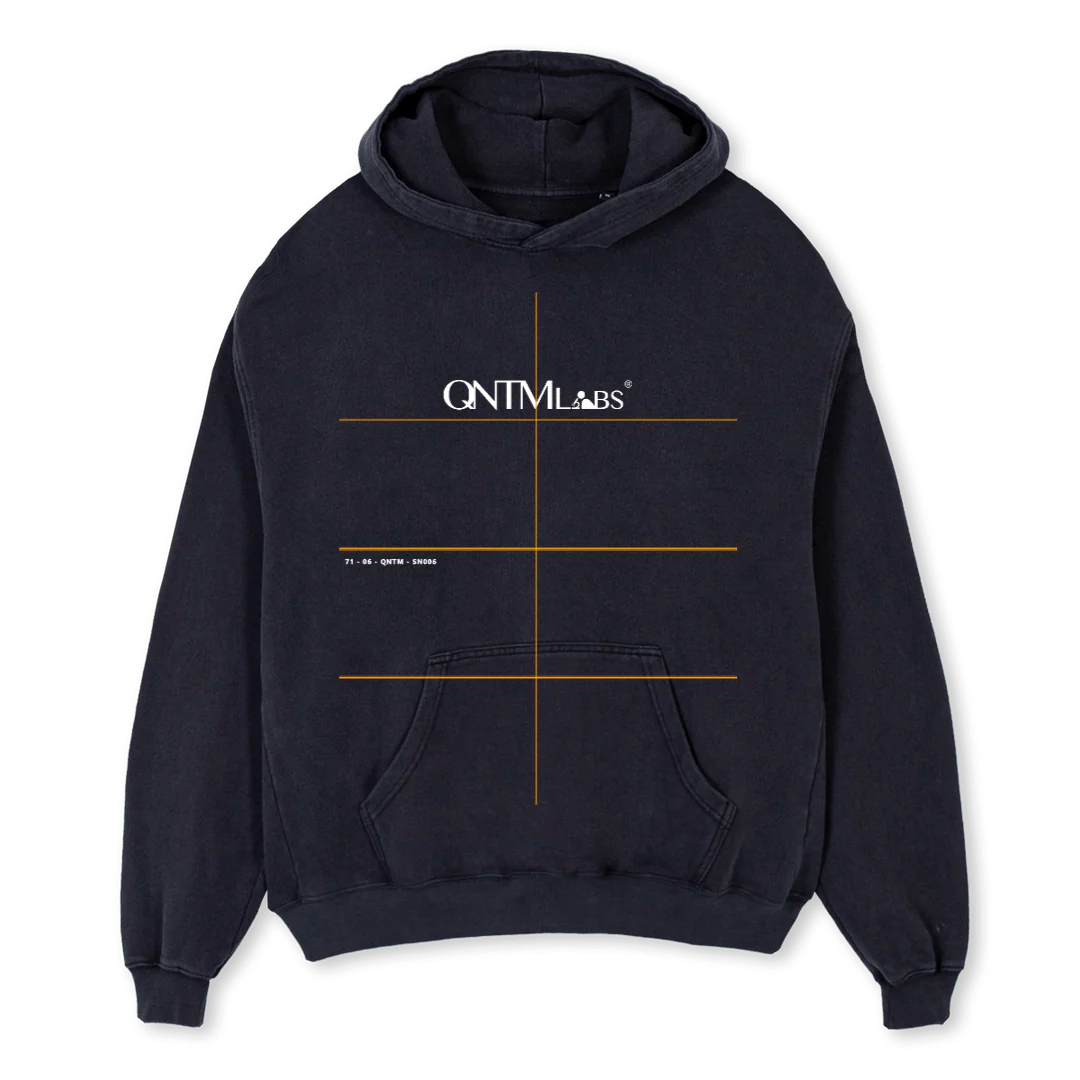 QNTM VBOH Vintage Black Oversized Hoodie.