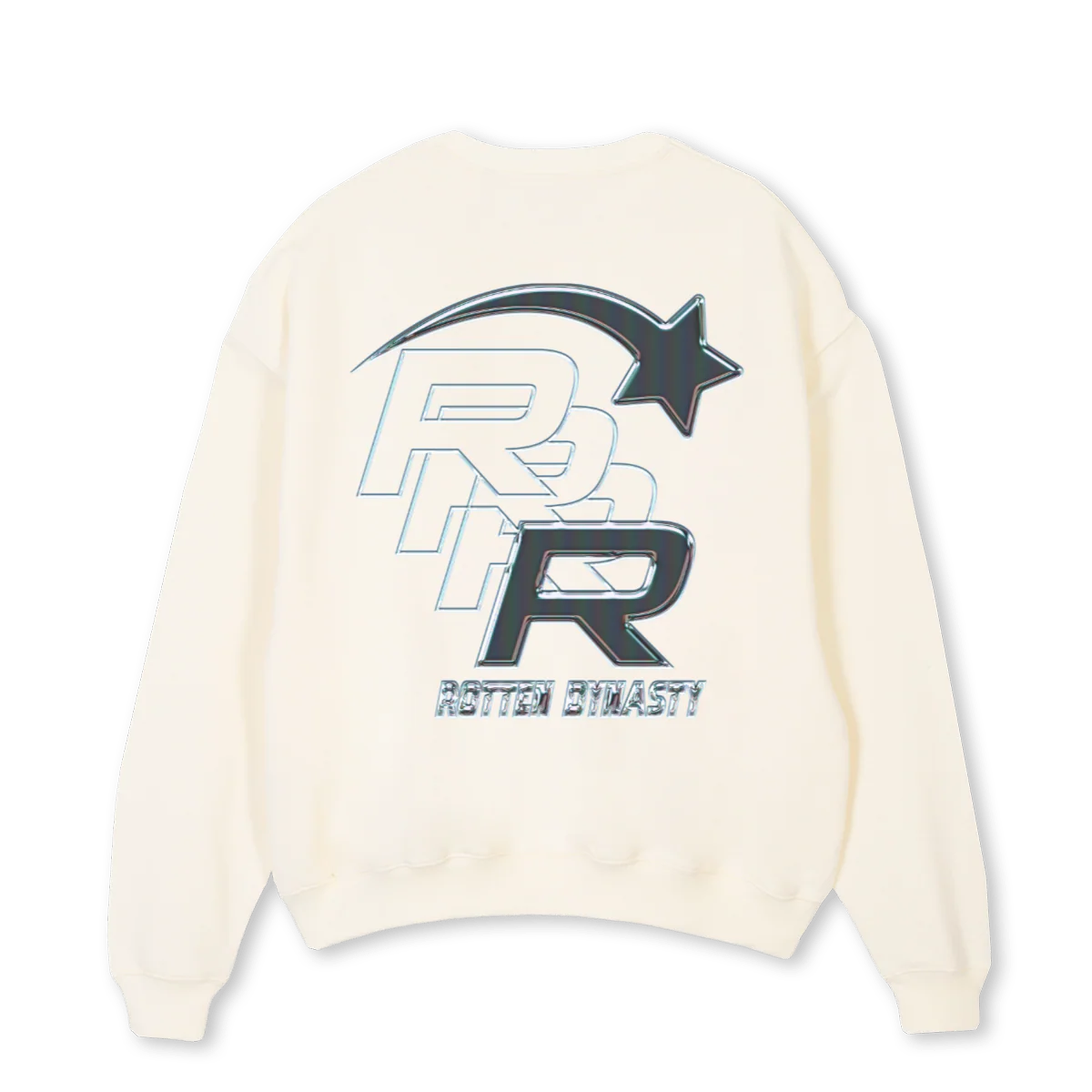 QUADG Cream Oversized Crewneck Sweater. - Image 2