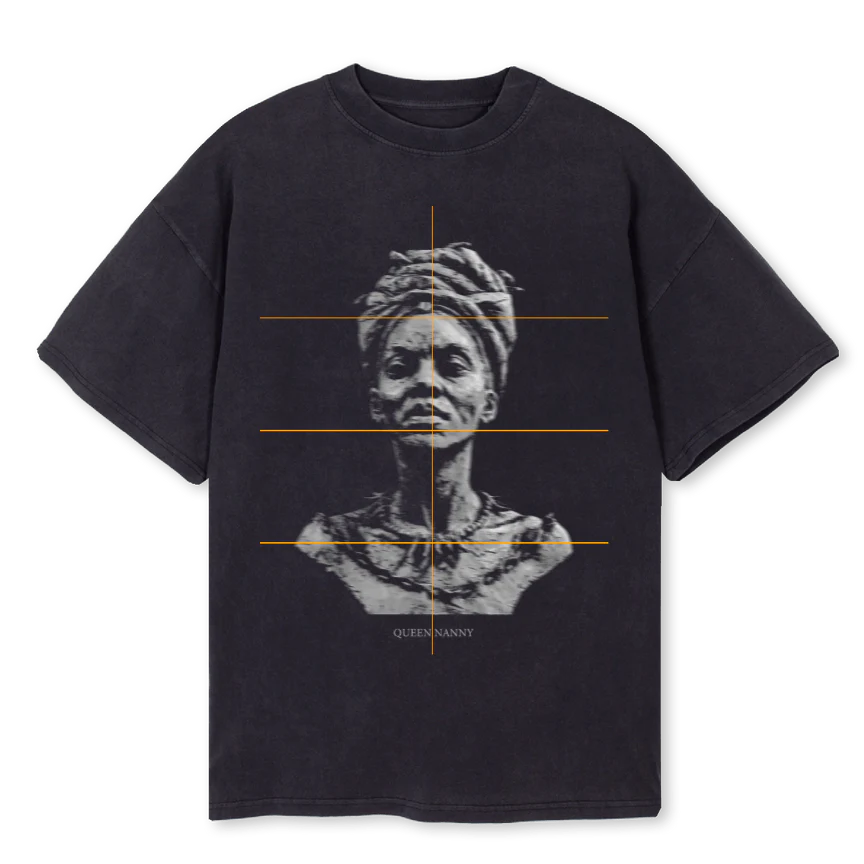 QUEENNANNYM Vintage Black Oversized Tee.