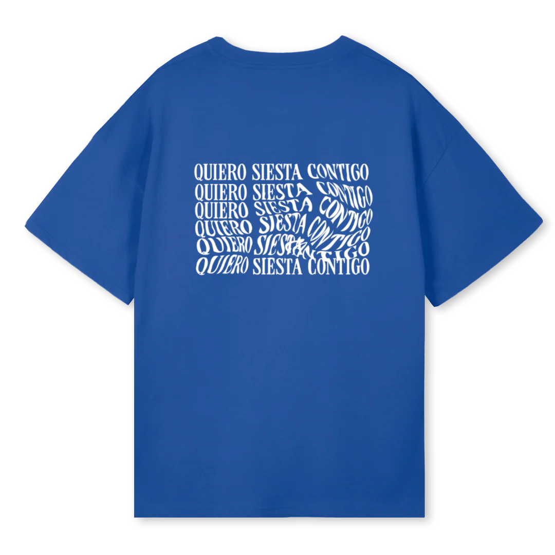 QUIEROSIESTAAZUL Cobalt Blue Oversized Tee. - Image 2