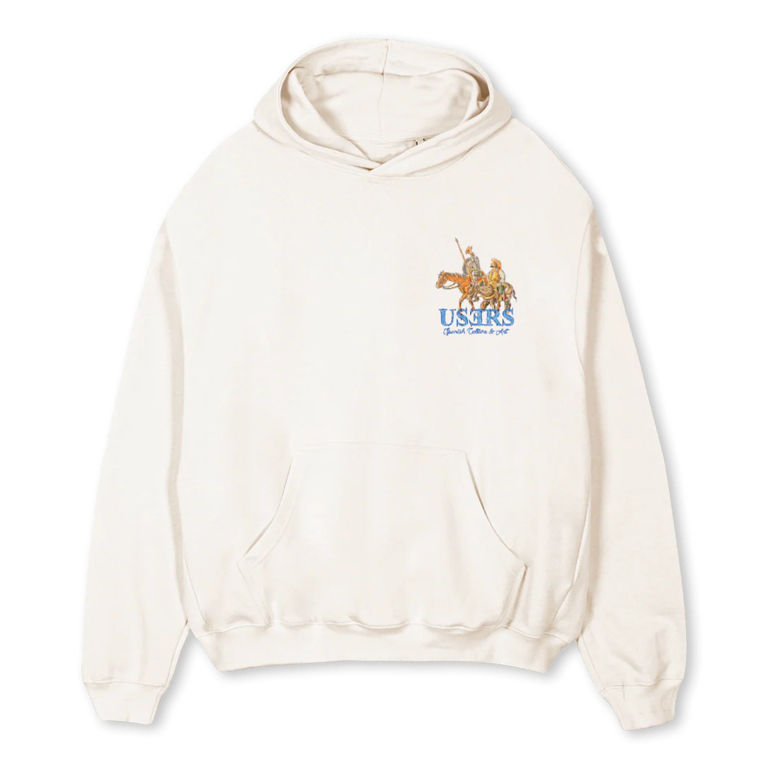 QUIXOTEHOODIE Vintage White Oversized Hoodie.