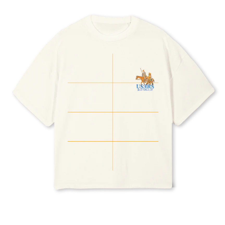 QUIXOTETEECREAM Cream Oversized Boxy Tee.