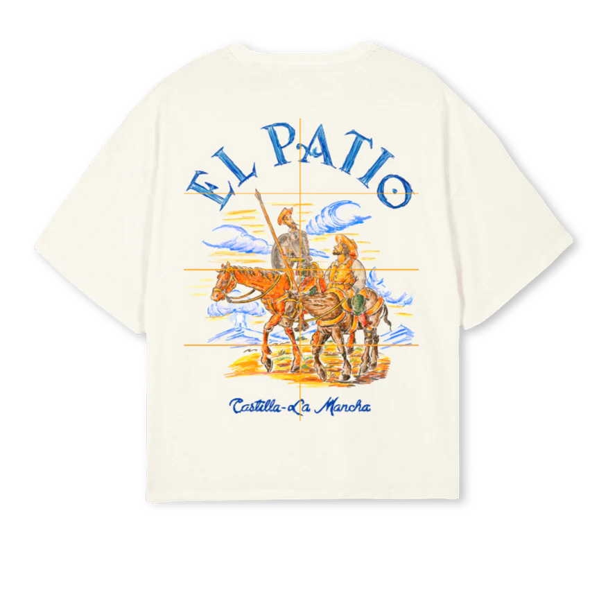 QUIXOTETEECREAM Cream Oversized Boxy Tee. - Image 2