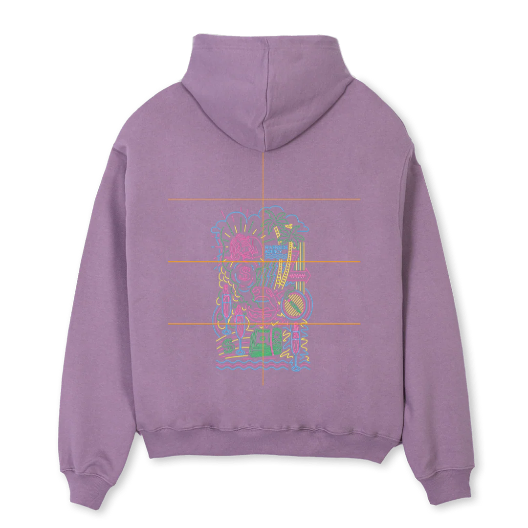 RA1 Purple Oversized Hoodie. - Image 2