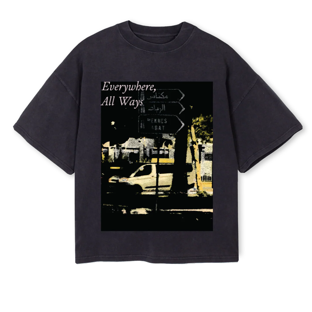 RABAT Vintage Black Oversized Boxy Tee.
