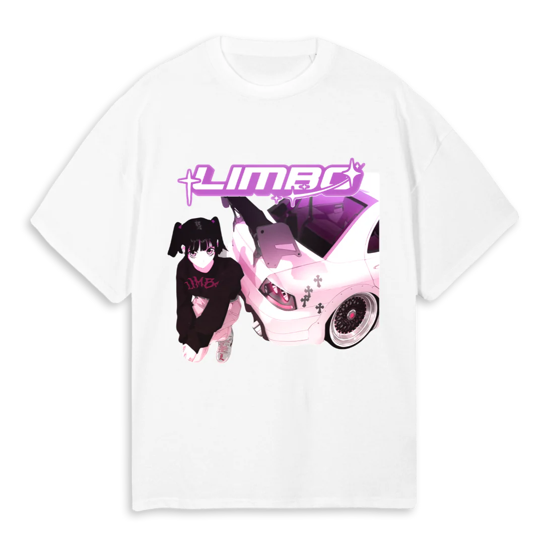 RACER White Oversized Tee.