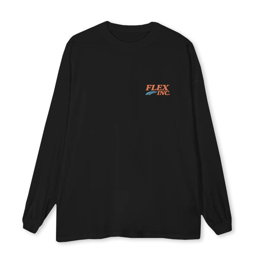 RACESTIPE_B Black Oversized LS Tee.