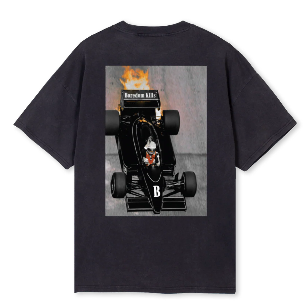 RACETEAMTEE Vintage Black Oversized Tee. - Image 2