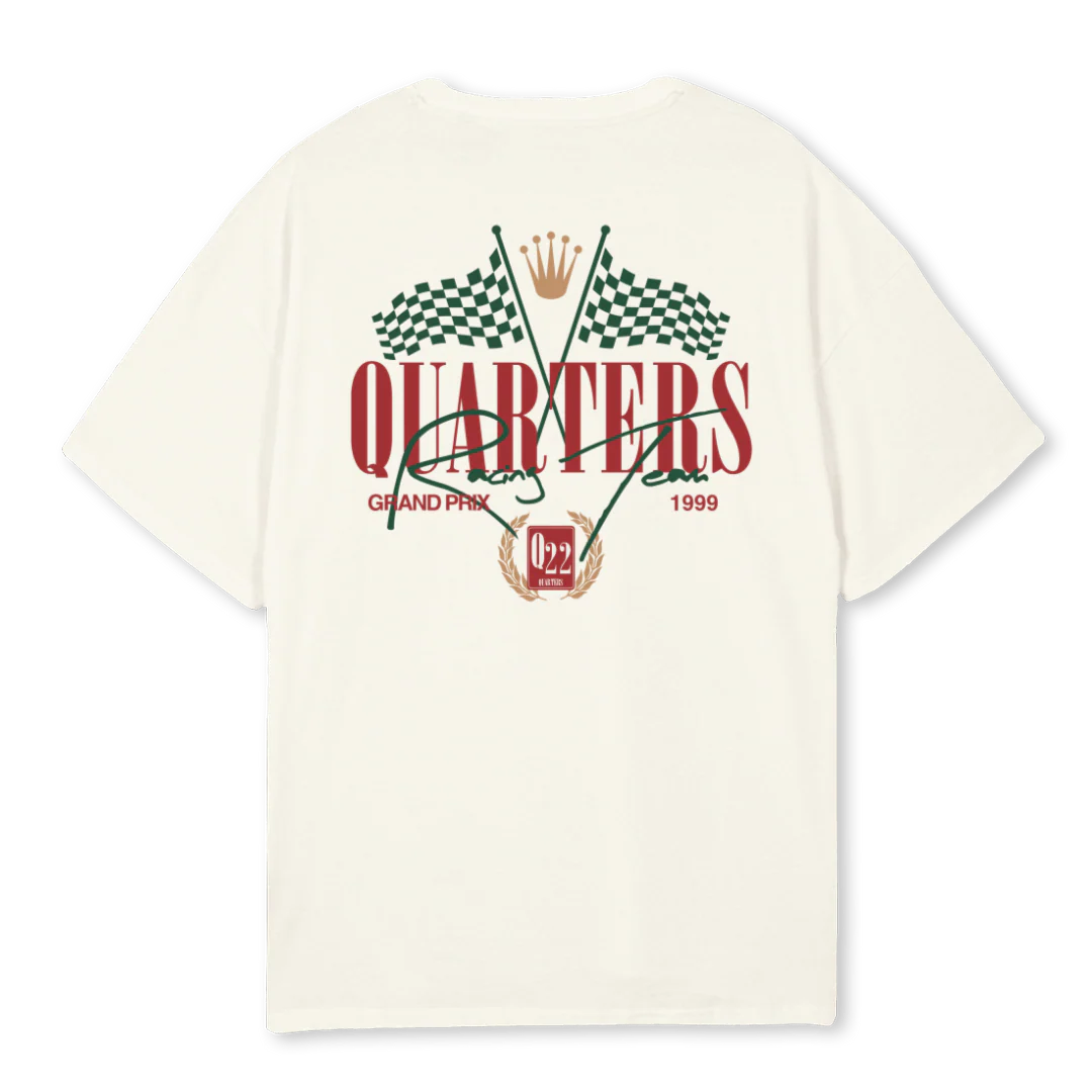 RACING TEAM Cream Oversized Tee. - Image 2