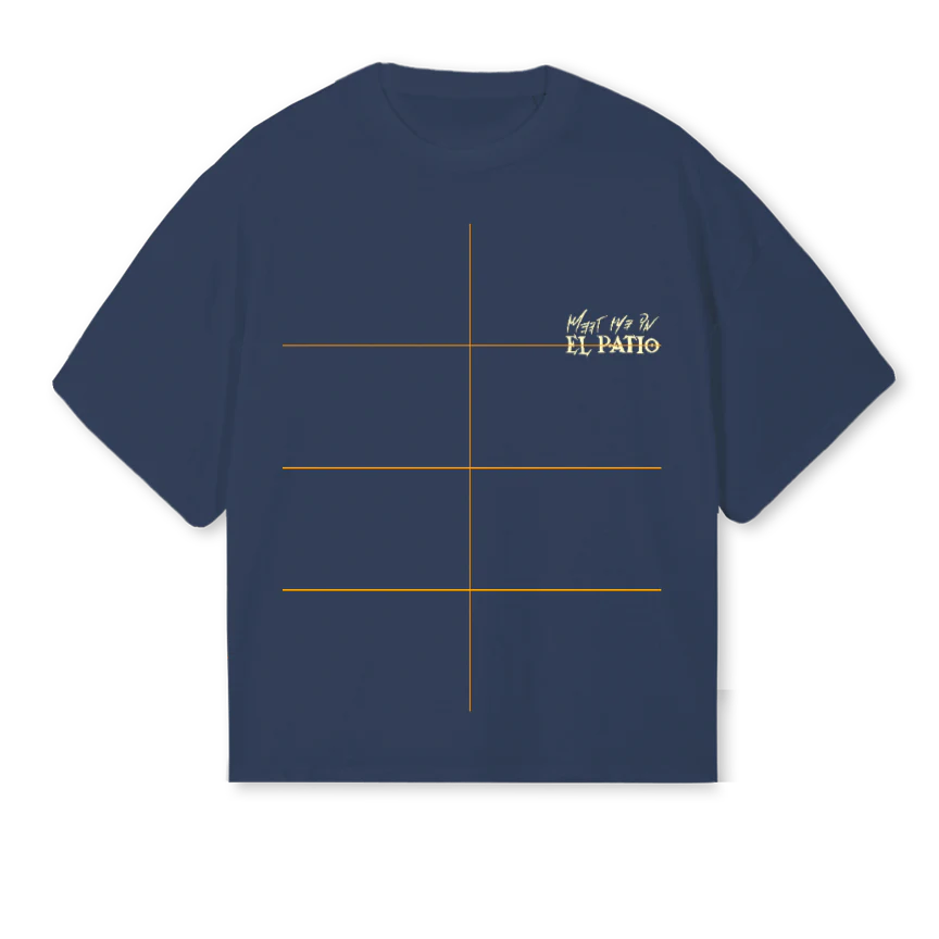 RACINGCLUBMARBELLA Navy Blue Oversized Boxy Tee.