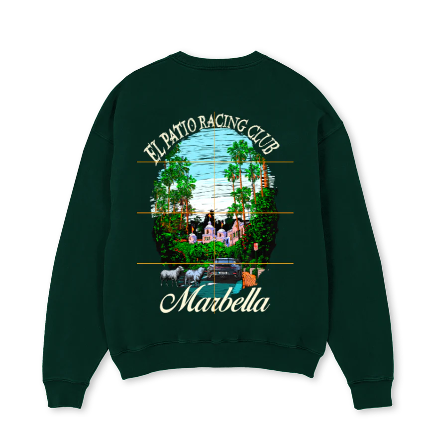 RACINGCLUBMARBELLACR Wild Green Oversized Crewneck Sweater. - Image 2