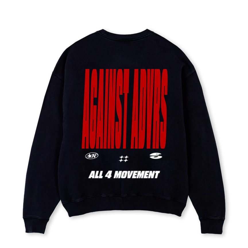 RACINGSUDDEN Black Oversized Crewneck Sweater. - Image 2