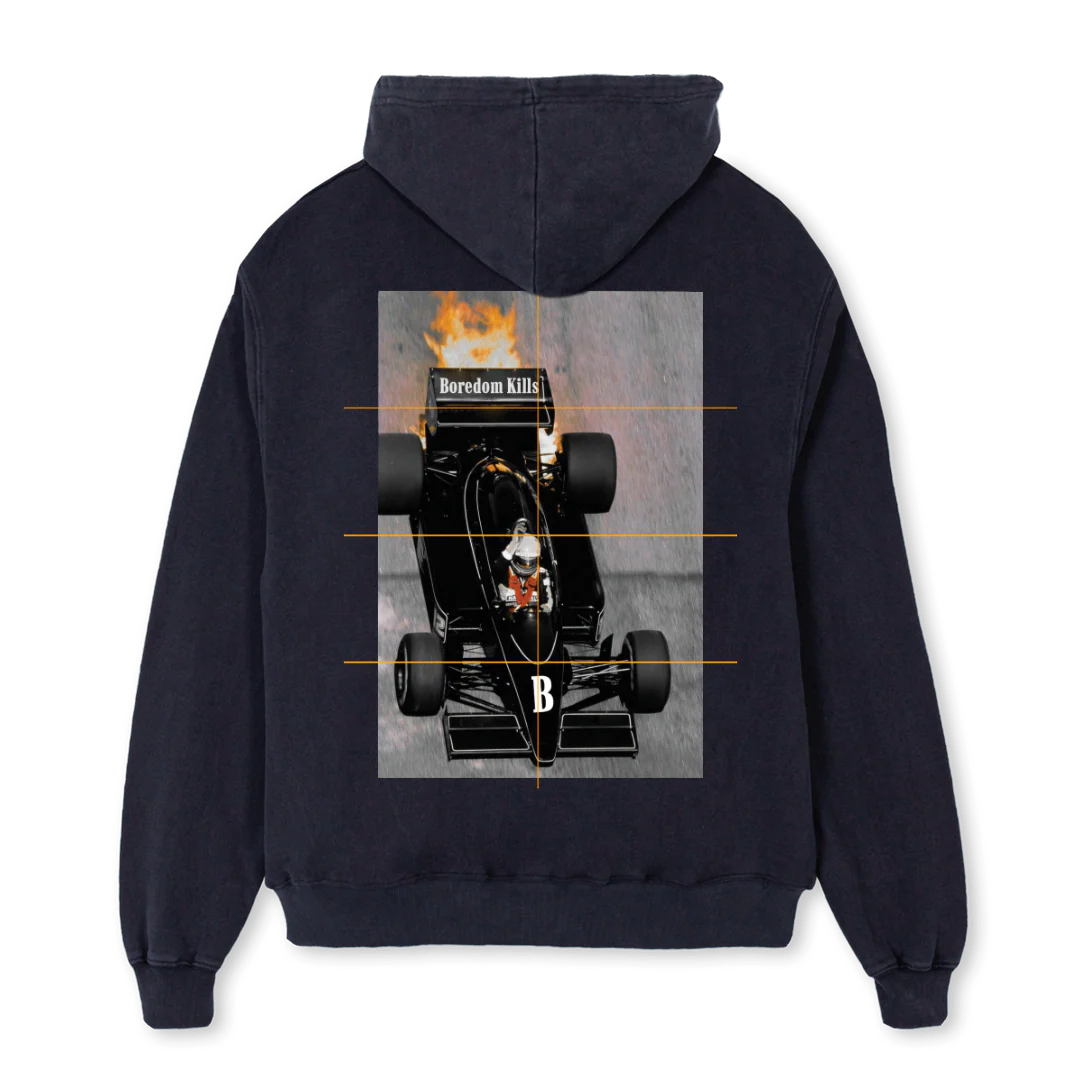 RACINGTEE Vintage Black Oversized Hoodie. - Image 2