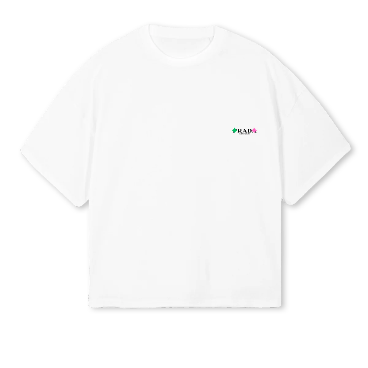 RADCF White Oversized Boxy Tee.