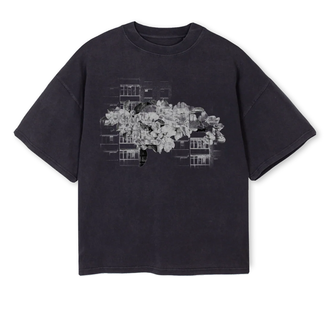RAJ  Vintage Black Oversized Boxy Tee.
