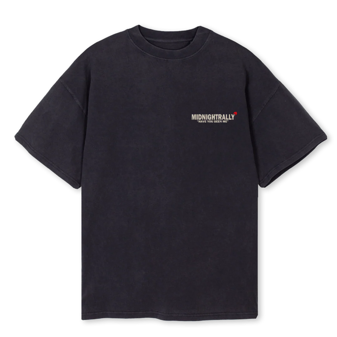 RALLY TI Vintage Black Oversized Tee.
