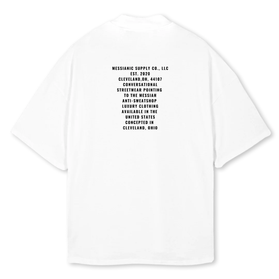RAM THOUSAND HILLS White Oversized Mock Neck Tee. - Image 2