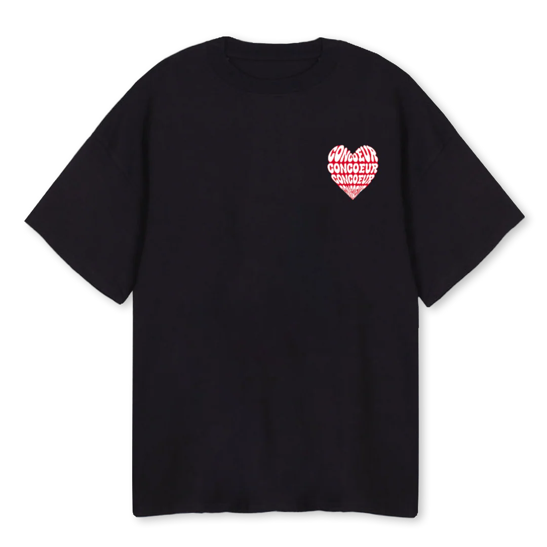 RANDOM1 Black Oversized Tee.