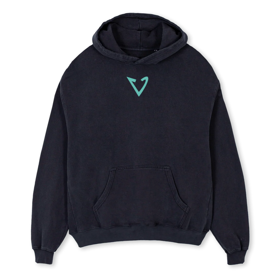 RANGEOFVISION Vintage Black Oversized Hoodie.