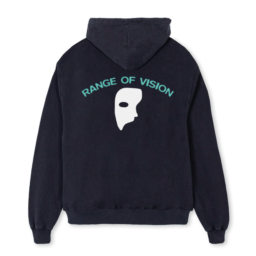 RANGEOFVISION Vintage Black Oversized Hoodie. - Image 2