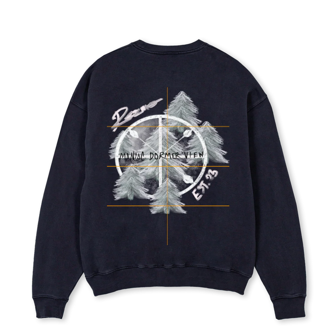 RAQUETTE Vintage Black Oversized Crewneck Sweater. - Image 2